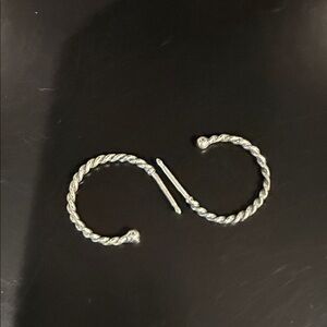 Pandora Silver Twisted Hoop Earrings